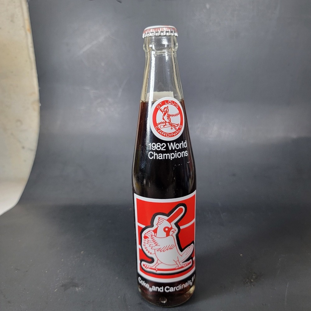 1982 World Champions St Louis Cardinals Unopened Coke Bottle